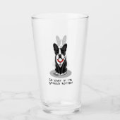 Verre Spoiled Rotten Boston Terrier (noir) mignon chien (Devant)