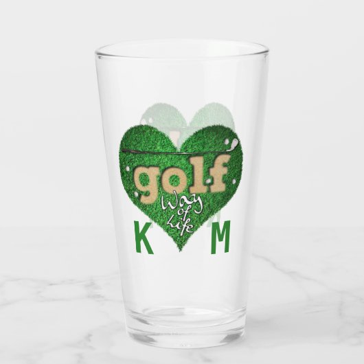 Verre Sports Golf Amateur DE VIE Citation Monogramme (Dos)