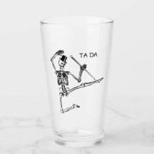 SQUELETTE DANSEUR AVEC CHAPEAU HAUT DE FORME BIÈRE