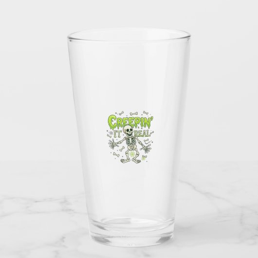 Verre Squelette de véritable araignée d'Halloween de cré (Devant)