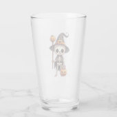 Verre Squelette d'Halloween blanc mignon (Dos)