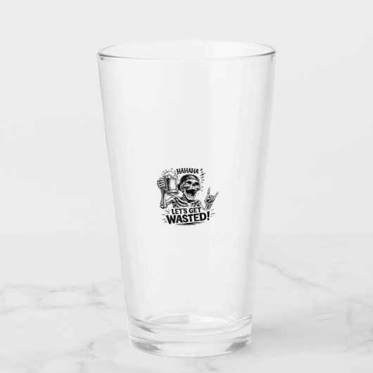 Verre Squelette : Faisons la fête (Devant)
