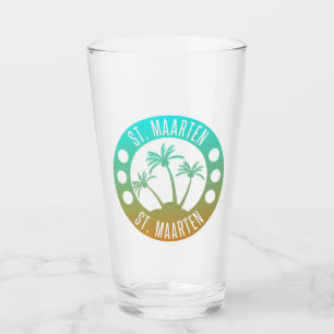 Verre St Maarten Ocean Aqua Blue Gradient Sint Martin