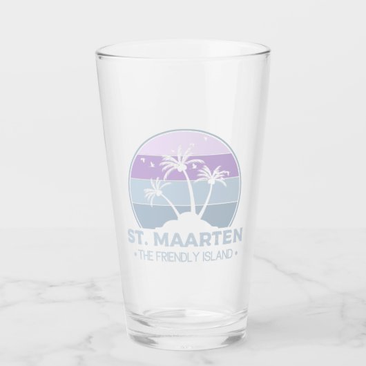 Verre St Martin Le sympathique rétro de l'île Sint Marti (Devant)