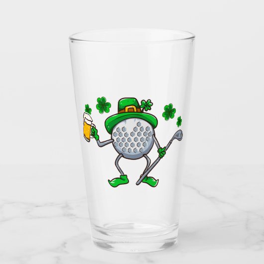 Verre St patrick Dad Golf Leprechaun Irish Beer (Devant)