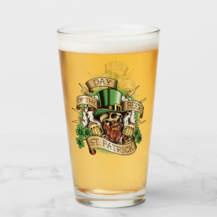 Verre St. Patrick, Jour de la Bière, Crâne, Leprechaun,