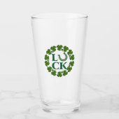 Verre St. Patrick's Day Clover Lucky Horseshoe Beer (Devant)