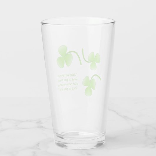 Verre St. Patrick's Day Irlandais Blessing Pint Glass (Dos)