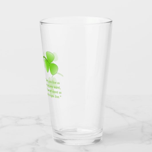 Verre St. Patrick's Day Irlandais Blessing Pint Glass (Gauche)