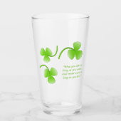 Verre St. Patrick's Day Irlandais Blessing Pint Glass (Devant)