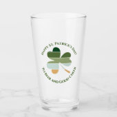 Verre St. Patrick's Day Lucky Irish Shamrock Retro (Devant)