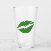 Verre St Patrick's Day Lucky Shamrock Lips irlandais (Devant)