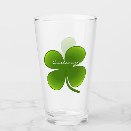 Verre St Patrick's Day Shamrocks Thunder_Cove (Devant)