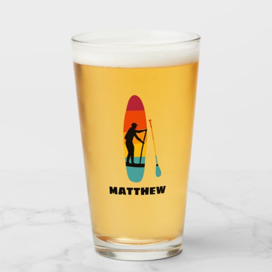 Verre Stand Up Paddle Board SUP Personnalisé (Devant (rempli))