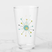 Verre Starburst atomique bleu jaune vert mi-siècle (Dos)