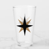 Verre Starburst moderne moderne noir et or (Devant)