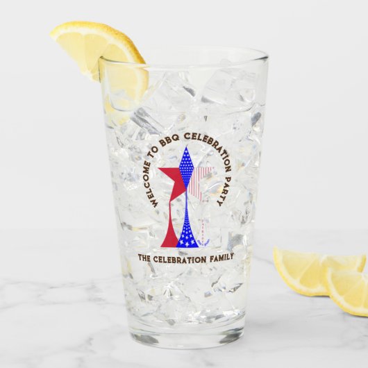 Verre Stars et rayures Patriot (Devant glace)