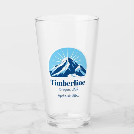 Verre Station de ski de Timberline Oregon bière après sk (Devant)