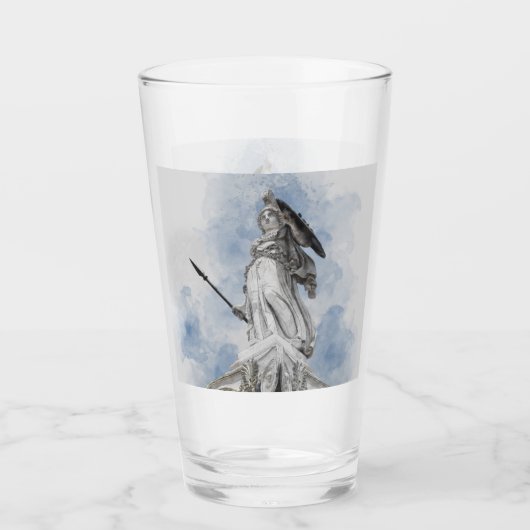 Verre Statue grecque classique Athéna (Devant)