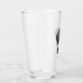 Verre Steampunk Design Machine volante noire et blanche (Droite)