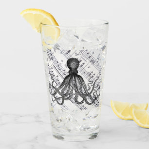 Verre steampunk rustique nautique moderne poulpe vintage