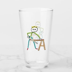 Verre Stickman Menuisier