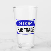 Verre Stop Fur Trade Panneau bleu (Devant)