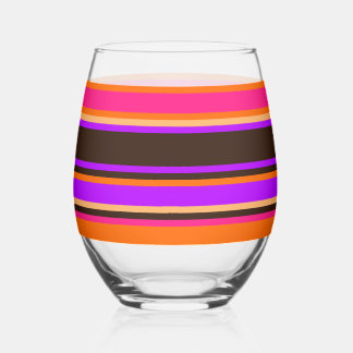 Verre strié - Orange, Magenta & Purple