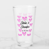 Verre style de texte simple et blanc mariage (Dos)