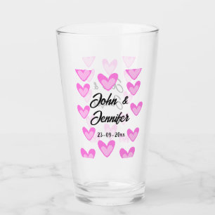 Verre style de texte simple et blanc mariage