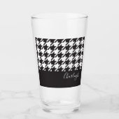 Verre Style moderne noir et blanc Houndstooth (Devant)