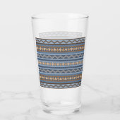 Verre Style sud-ouest bleu et Motif géométrique Brown (Dos)