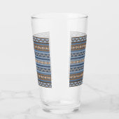 Verre Style sud-ouest bleu et Motif géométrique Brown (Gauche)