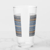 Verre Style sud-ouest bleu et Motif géométrique Brown (Droite)