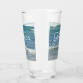 Verre Sudsy Blue Atlantic Ocean Shore Personnalisé Nom B (Gauche)
