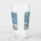 Verre Sudsy Blue Atlantic Ocean Shore Personnalisé Nom B (Droite)
