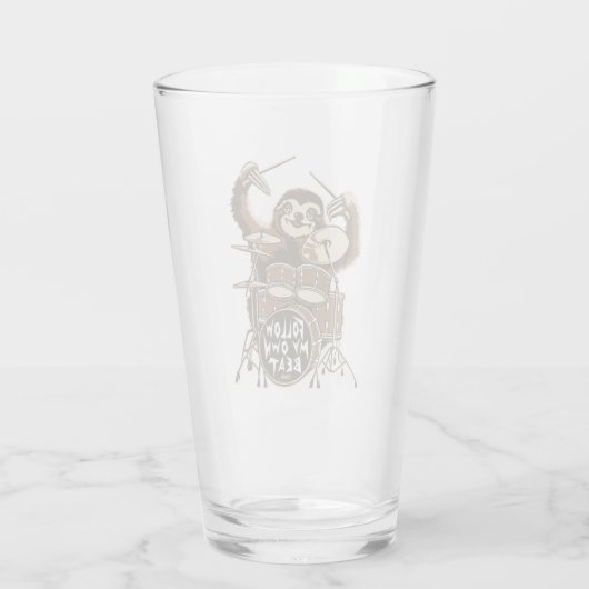 Verre Suivez mon propre battement (Dos)