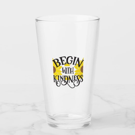 Verre Sunflower Lover | Begin With Kindness (Devant)