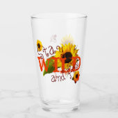 Verre Sunflower Stay Wild and Free (Devant)