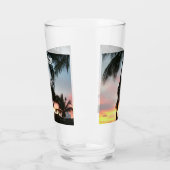 Verre Sunset Palms Tropical Paysage Photographie (Gauche)