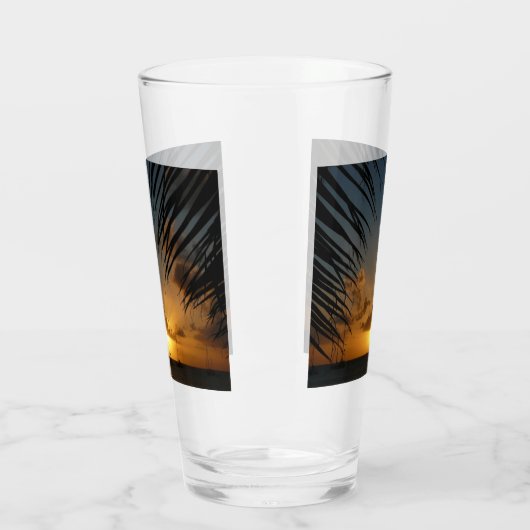 Verre Sunset Through Palm Fronds (Gauche)