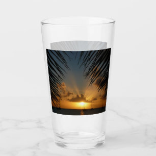 Verre Sunset Through Palm Fronds