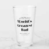Verre Super Papa du Monde Rétro Gras (Dos)