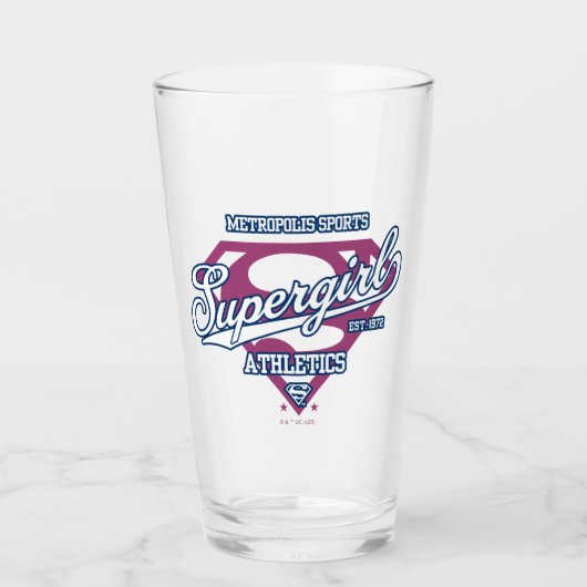 Verre Supergirl Metropolis Sports Athlétisme Graphique (Devant)