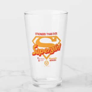 Verre Supergirl plus forte que jamais Retro Graphic