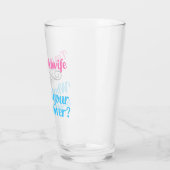 Verre Superhero de sage-femme drôle (Gauche)