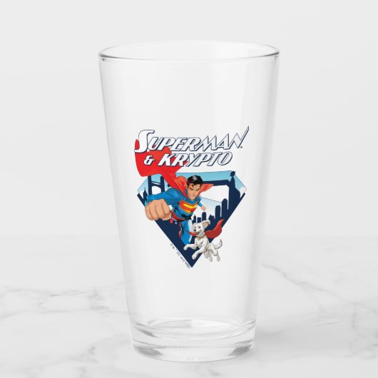 Verre Superman & Krypto Soar (Devant)