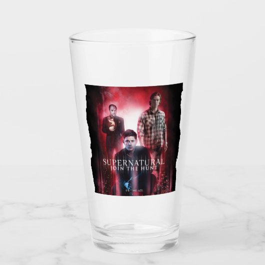 Verre Supernatural Crowley, Dean et Sam (Devant)