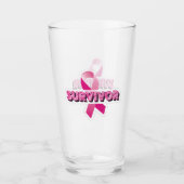 Verre Survivant du cancer du sein (Devant)