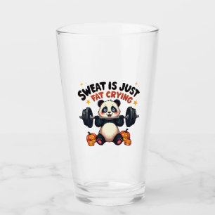 Verre Sweat est juste graisse Pleurer Funny Panda Fitnes